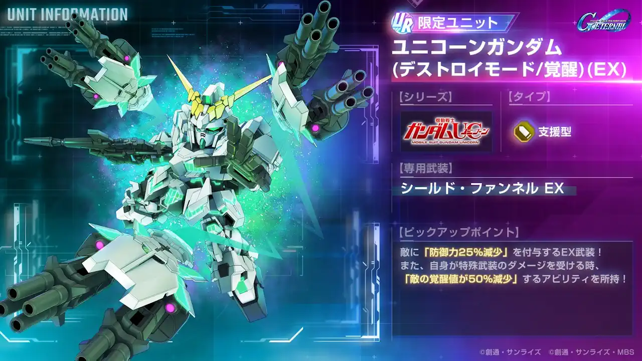 ユニコーンガンダム（デストロイモード・覚醒）